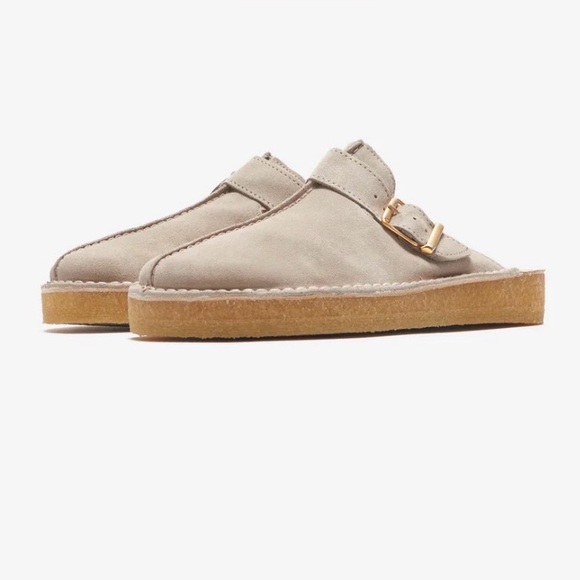 Clarks Originals Trek Suede Crepe Sole Mules Sand Tan Size 10.5 main image 6